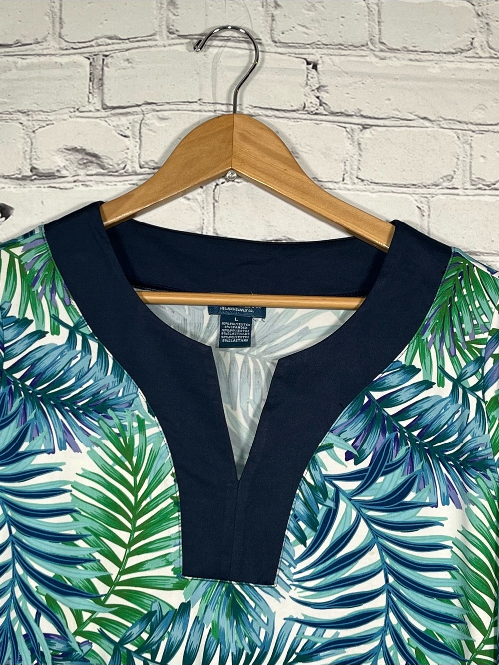 Caribbean Joe Floral Dress Womens Size Large Multicolor Large 3/4 Sleeve - Picture 3 of 9